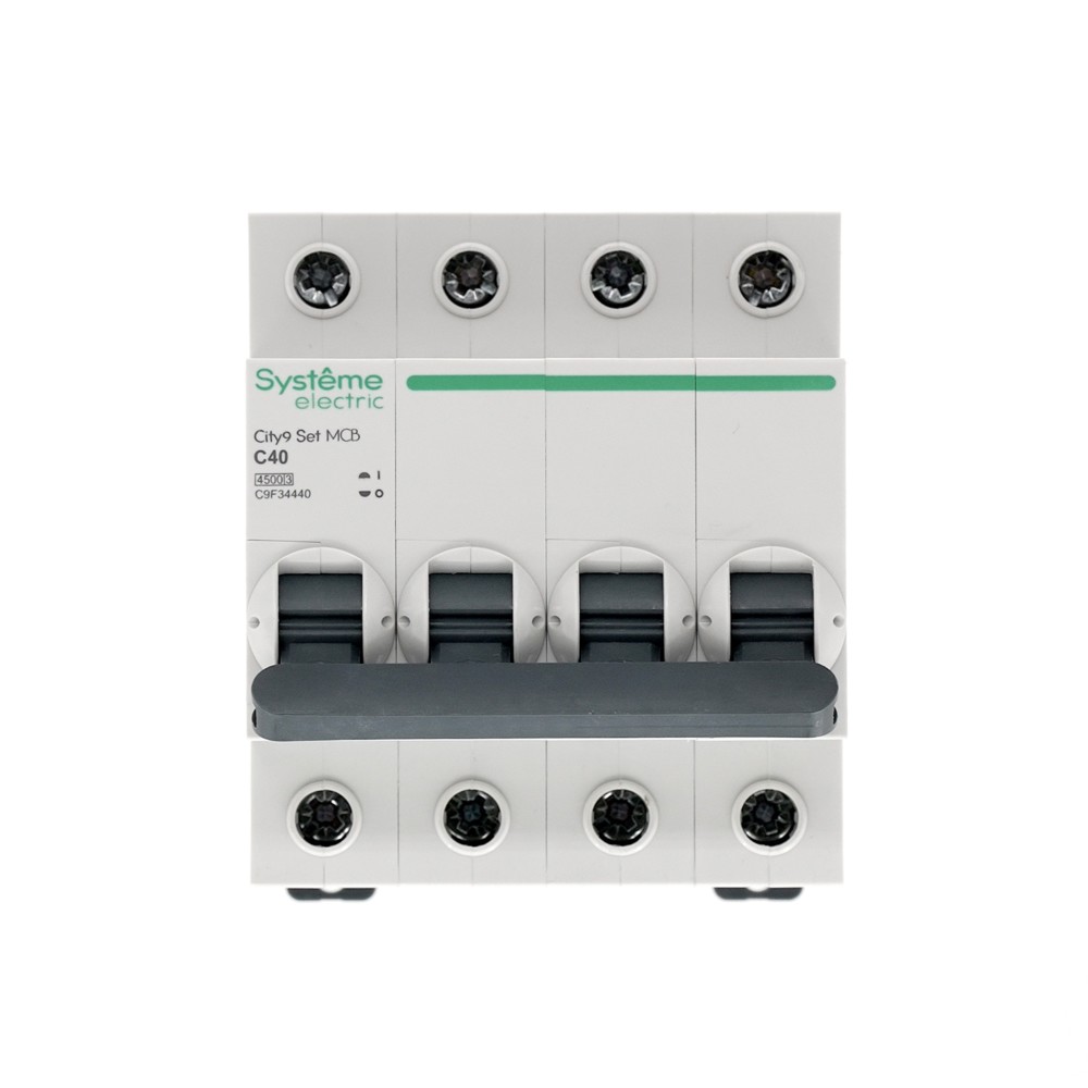 Выключатель автоматический четырехполюсный 40А С 4.5kA 400В City9 Set Systeme Electric C9F34440