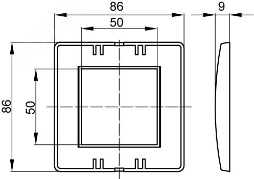 BRAVA Рамка 2 модуля белая DKC 75010W