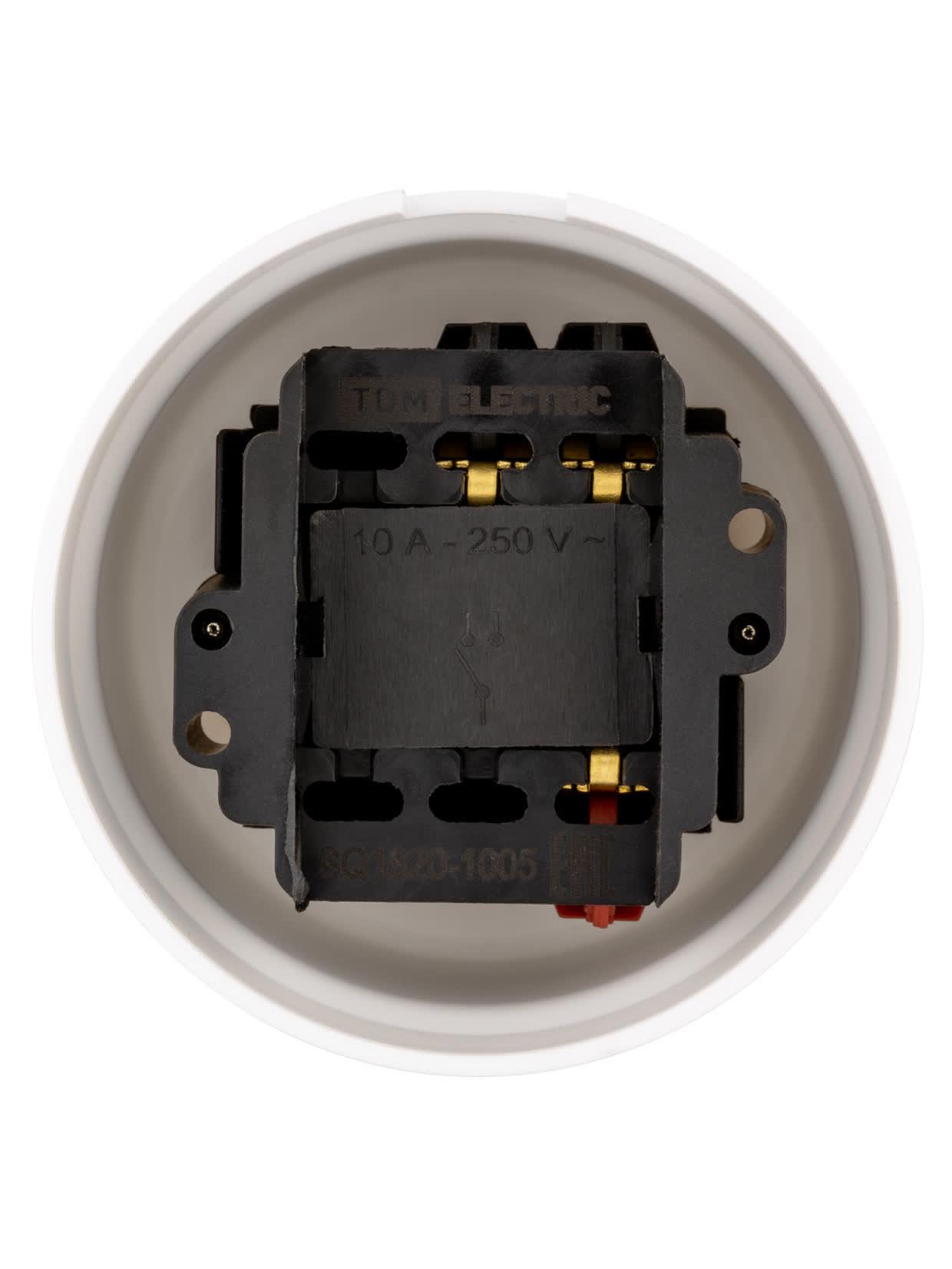 Выключатель поворотный проходной с ручкой (бантик) 10А белый «Виви» TDM TDM ELECTRIC SQ1820-1005