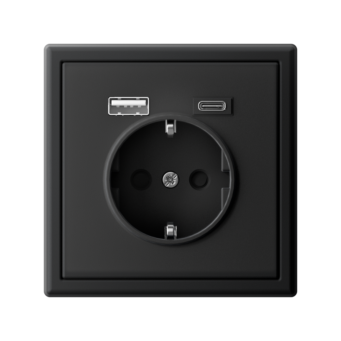 ARTGALLERY розетка 16А с 2 USB A+C, 5В/2,4А/3,0А, 2х5В/1,5А, механизм, карбон Systeme Electric GAL001032
