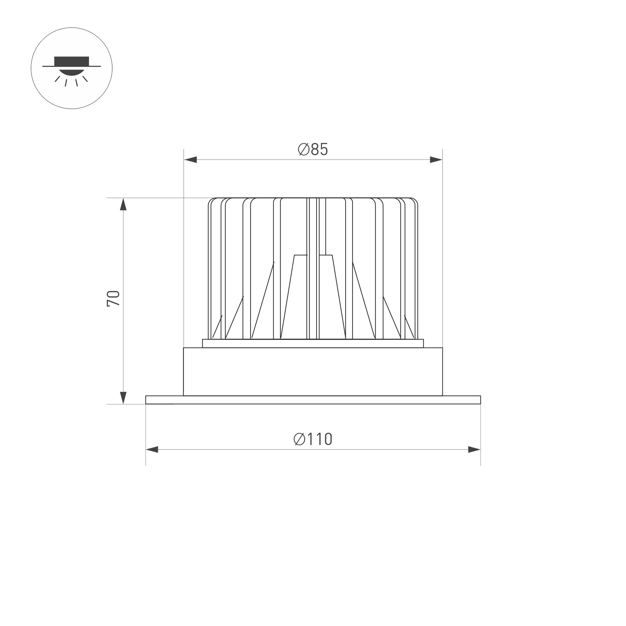 Экран матовый для PDS, MIC-3000 (ARL, Пластик) Arlight 030959