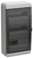 TEKFOR Корпус пластиковый навесной КМПн-36 IP65 черная прозрачная дверь IEK TF5-KP72-N-36-65-K03-K02