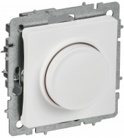 BRITE Светорегулятор поворотно-нажимной 600Вт СС10-1-0-БрАБ арктический белый IEK BR-D20-0600-K91