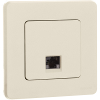 Розетка компьютерная RJ45 категория 6 UTP слоновая кость INSPIRIA IEK 673831