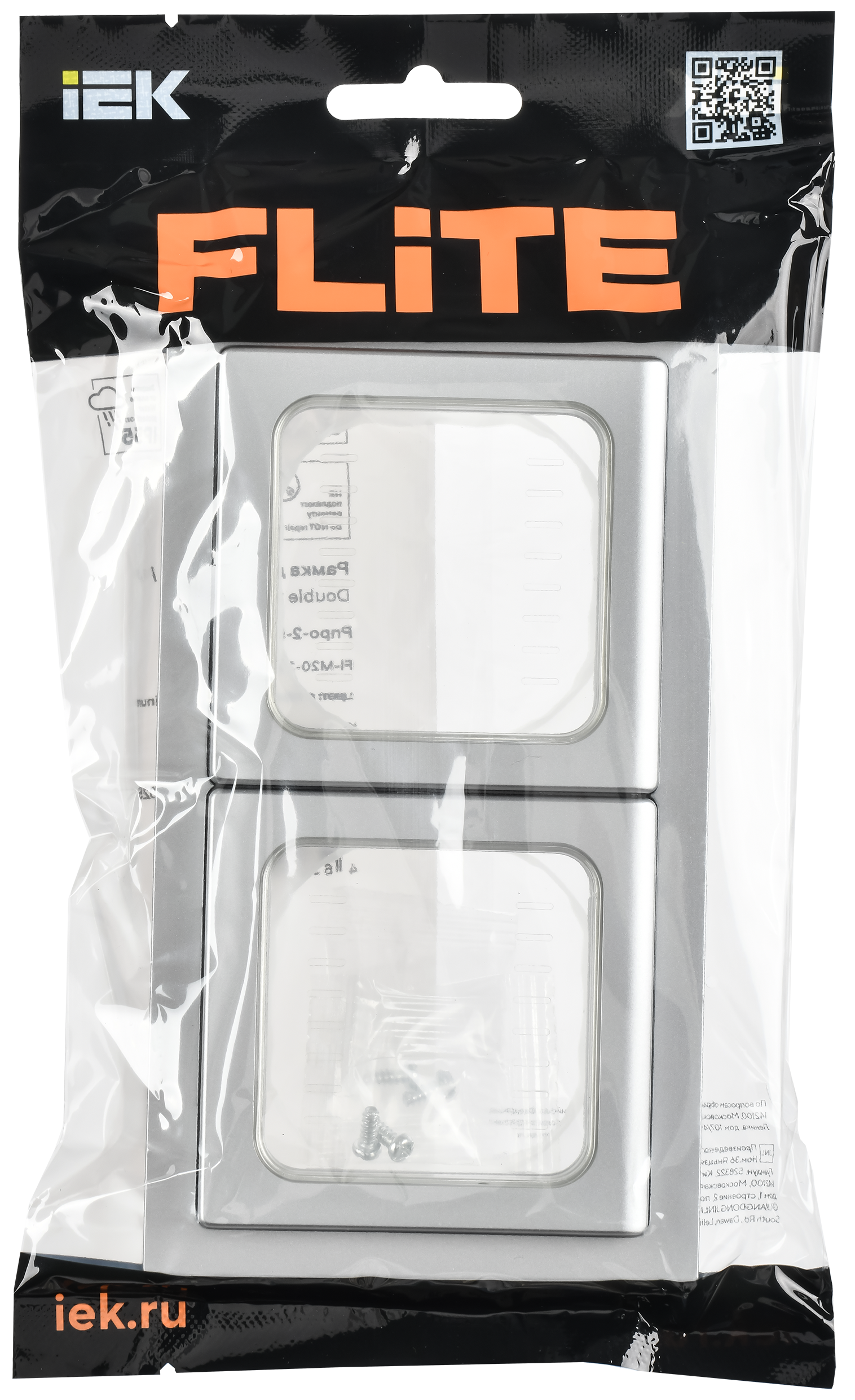 FLITE Рамка 2-местная IP55 Рпро-2-55-ФлА алюминий IEK FI-M20-32-55-K47