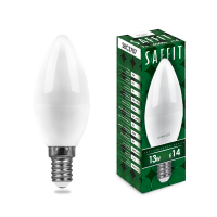 Лампа светодиодная LED 13вт Е14 дневной матовая свеча SAFFIT SBC3713 55172