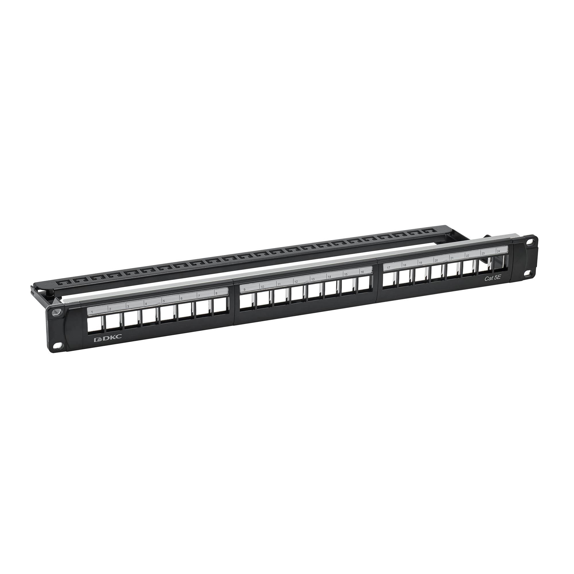 Патч-панель 19'',1U,CAT5E, 24 модуля RJ45, неэкранир ованная DKC RN5PPU24