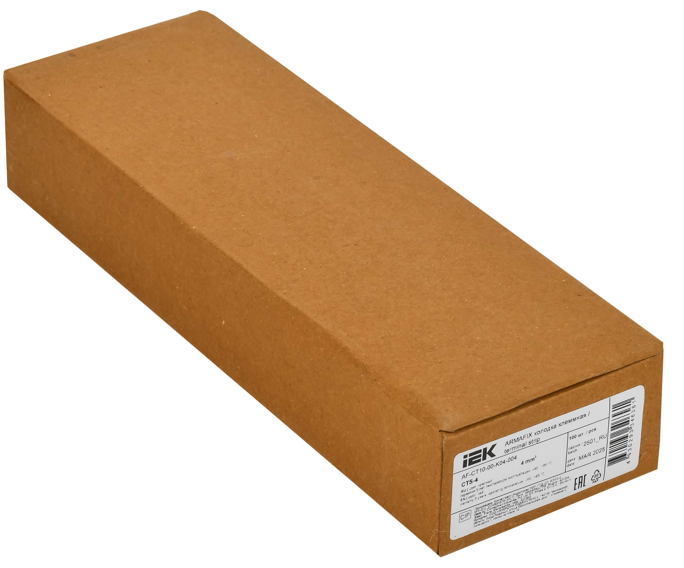 ARMAFIX Клемма винтовая CTS 4мм2 красная IEK AF-CT10-00-K04-004