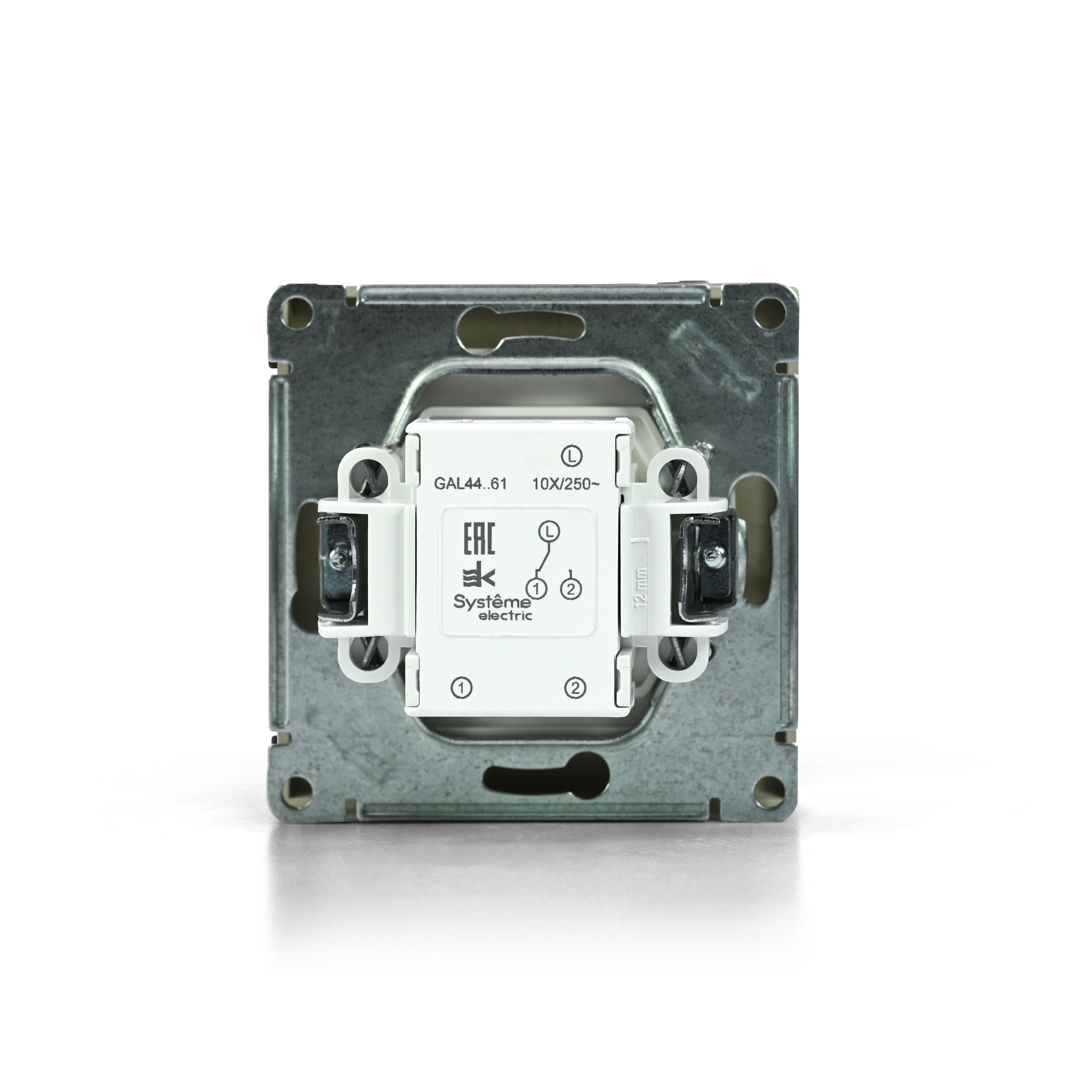 ARTGALLERY 1-клавишный переключатель IP44, 10АХ, механизм, алюминий Systeme Electric GAL440361