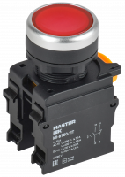 Кнопка с фиксацией d=22мм 1NO+1NC красная MASTER IEK MI-BT60-11T-3-21-K04
