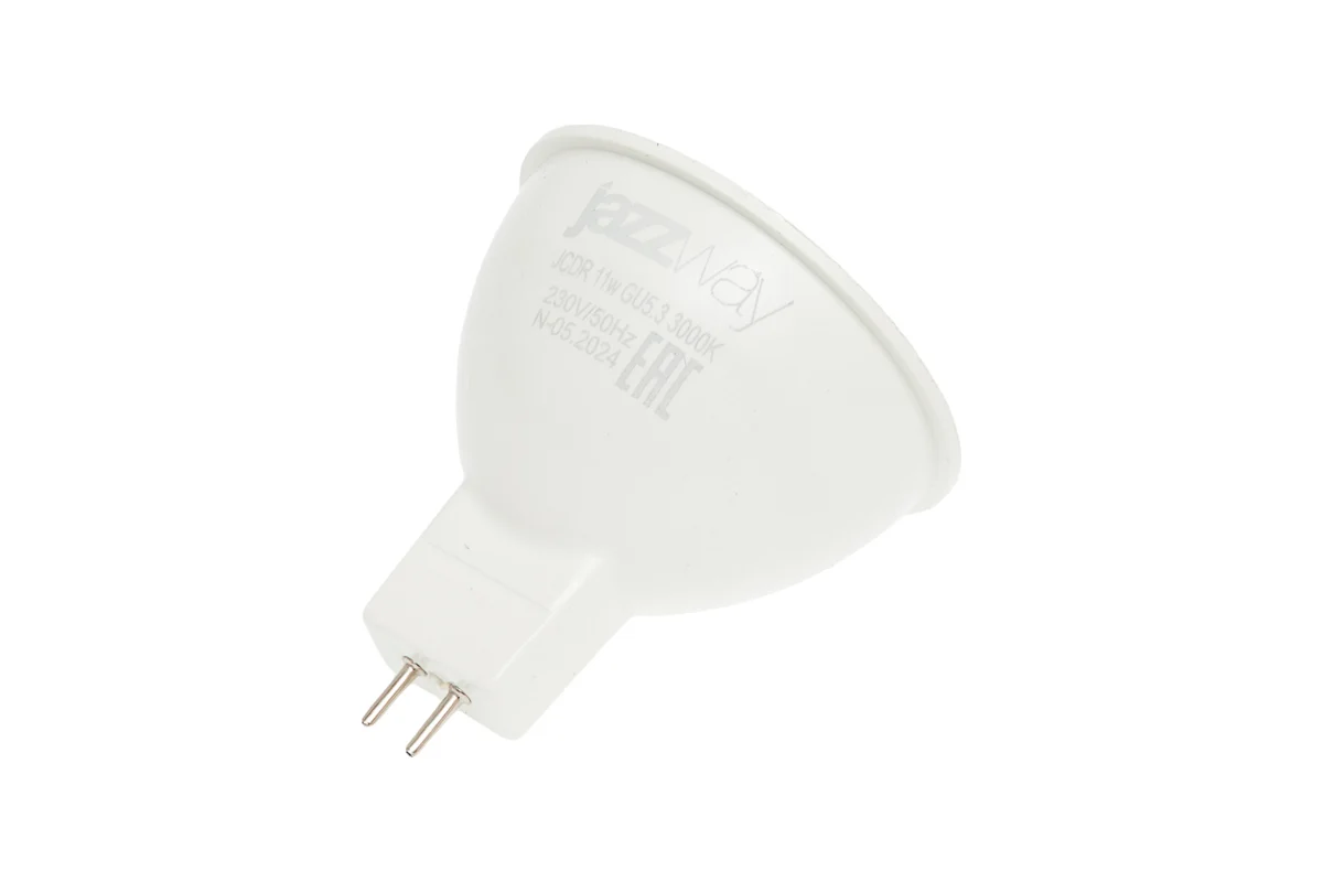 Лампа светодиодная LED 11Вт MR16 GU5.3 теплый JazzWay 5049734