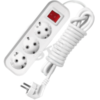 Удлинитель бытовой 3х3м с заземлением с выключателем 10А S-303 UNIVersal 9631986