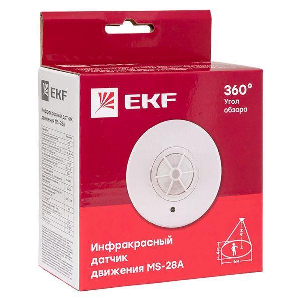 ИК датчик движения потолочный 1200Вт 360гр. до 6м IP20 MS-28A EKF PROxima dd-ms-28A