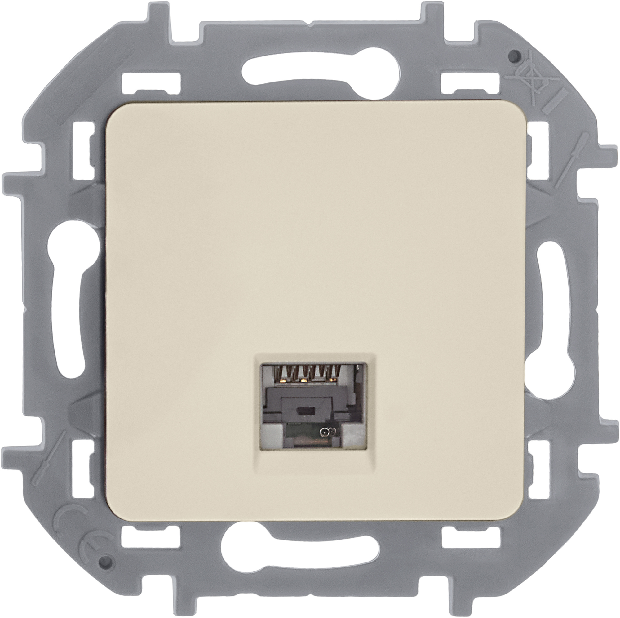 Розетка компьютерная RJ45 категория 5Е UTP слоновая кость INSPIRIA IEK 673826