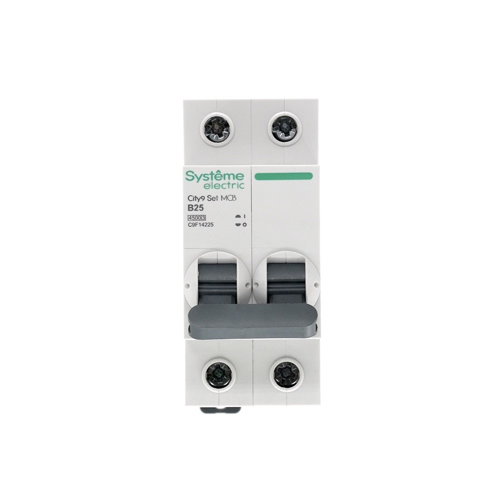 Выключатель автоматический двухполюсный 25А B 4.5kA 230В City9 Set Systeme Electric C9F14225