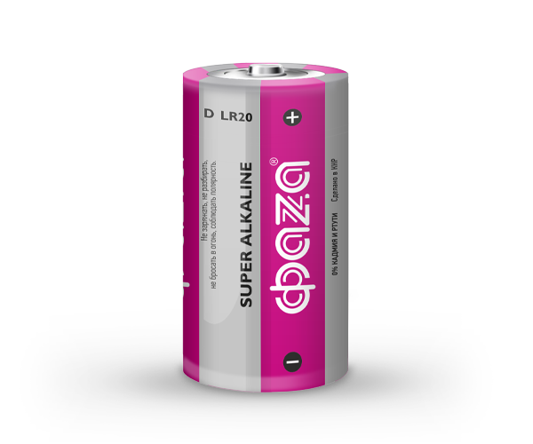 Элемент питания LR20 Super Alkaline, блистер, 2шт. ФАZА 2858535