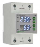 Реле контроля напряжения и тока L+N (230В AC) 63А Релеон RV122823063