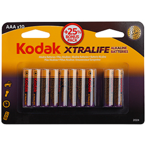 Батарейка LR03-8+2BL XTRALIFE Alkaline [K3A-8+2] (120/480/38400) KODAK Б0014331