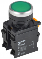 Кнопка с фиксацией d=22мм 1NO+1NC зелёная MASTER IEK MI-BT60-11T-3-21-K06