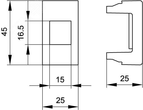 Адаптер для информационных разъемов KEYSTONE DKC 45007