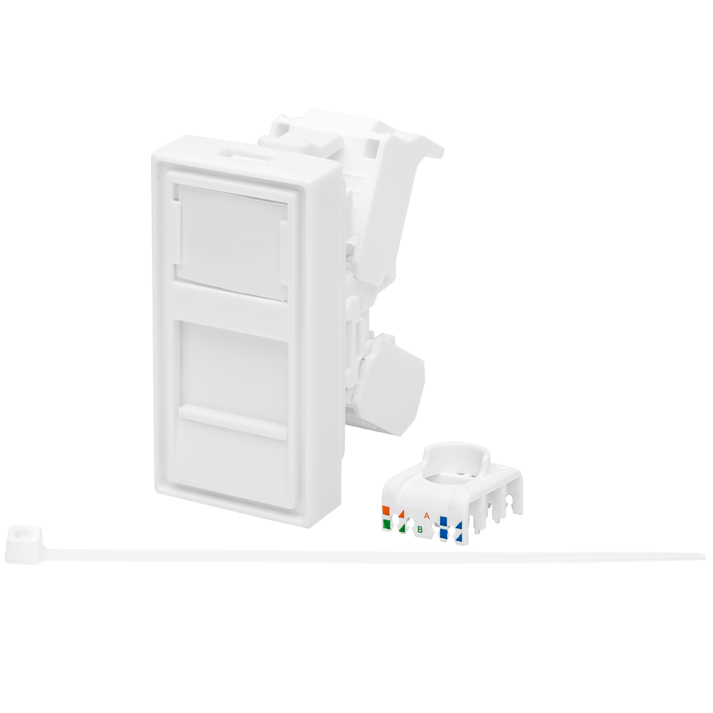 Модуль розетки 45х22,5 8P8C (RJ-45) cat.5e SUPRLAN 10-0360