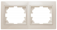 Рамка для розеток и выключателей 2 поста слоновая кость пластик Intro Plano 1-502-02 Б0027626
