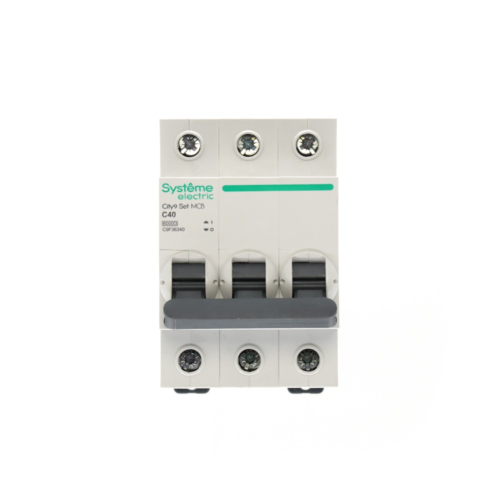 Выключатель автоматический трехполюсный (АВ) С 40А 3P 6kA 400В City9 Set Systeme Electric C9F36340