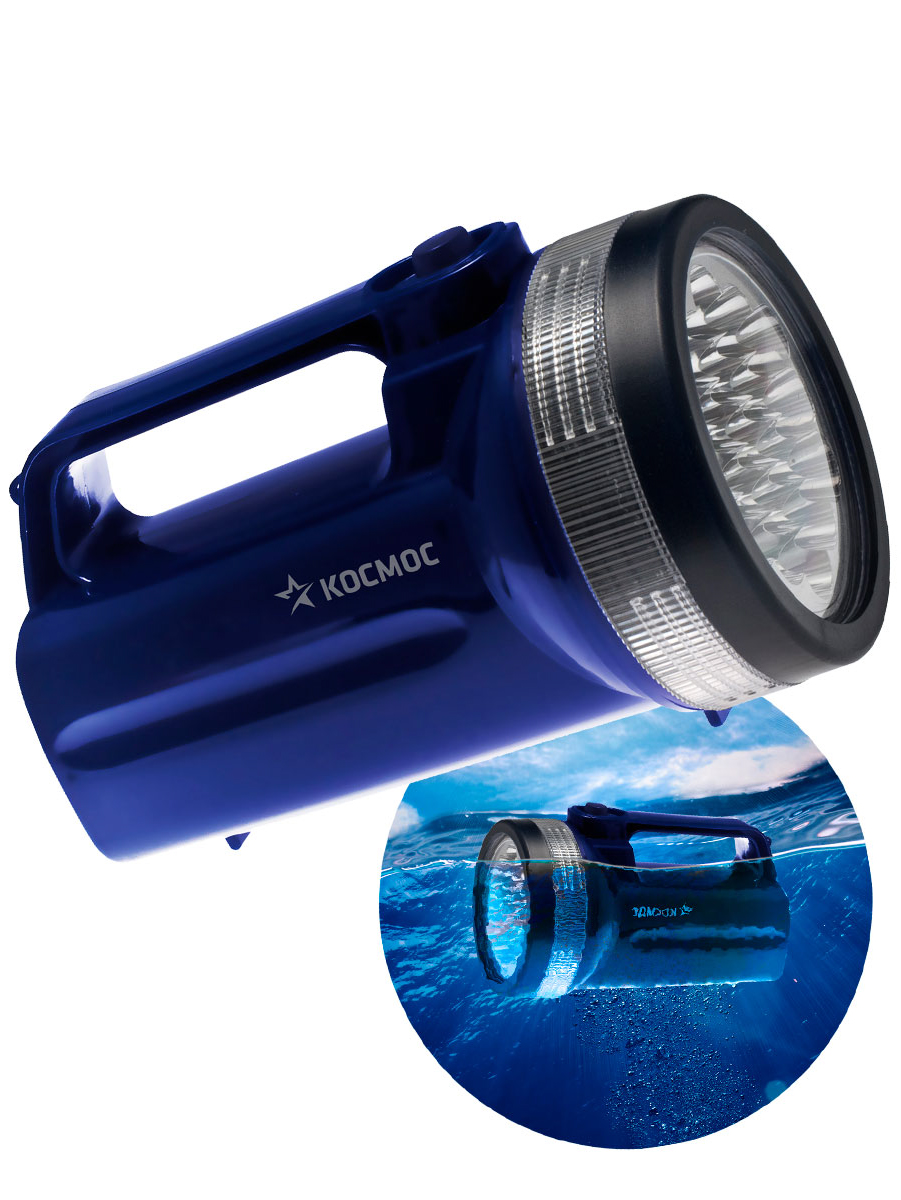 Фонарь-прожектор , 19 LED, 4 батарейки D, 190 lm, Космос KOC860LED