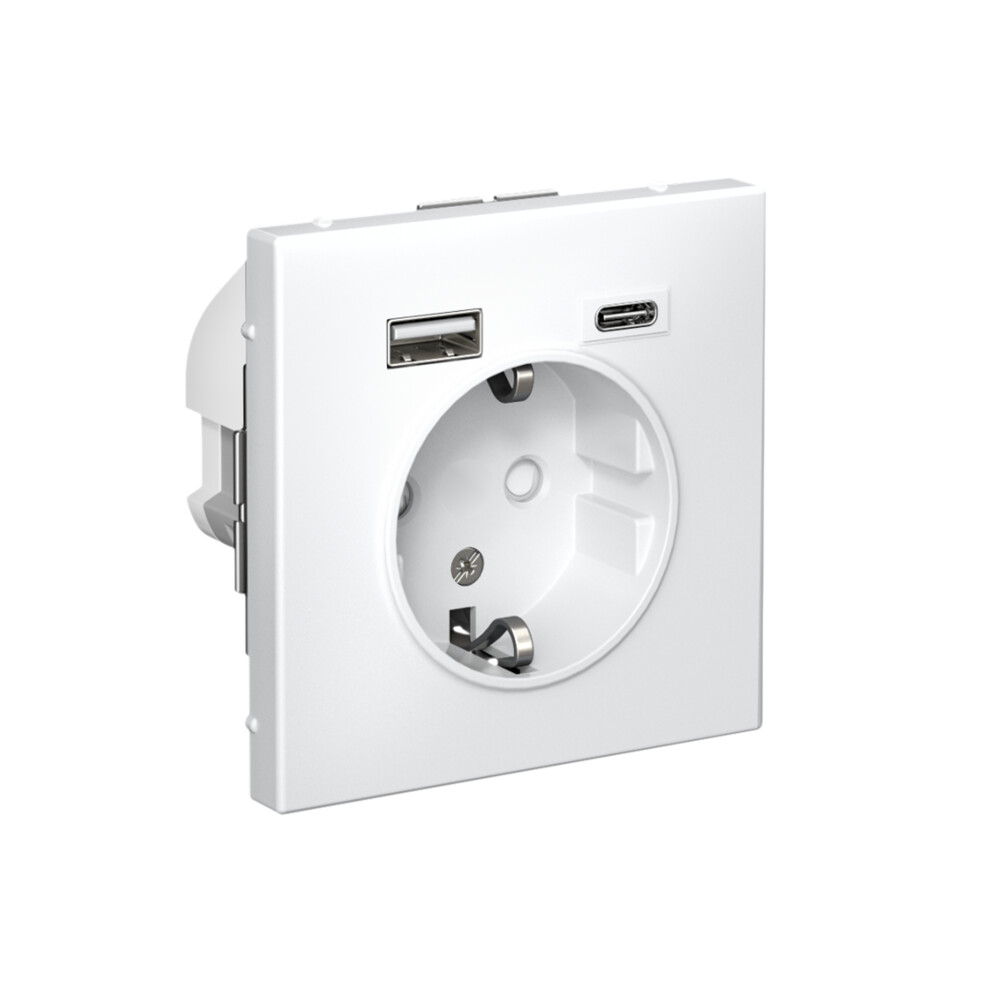 ARTGALLERY розетка 16А с 2 USB A+C, 5В/2,4А/3,0А, 2х5В/1,5А, механизм, белый Systeme Electric GAL000132