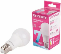 Лампа светодиодная LED 7вт Е27 белый ОНЛАЙТ 71648 19202