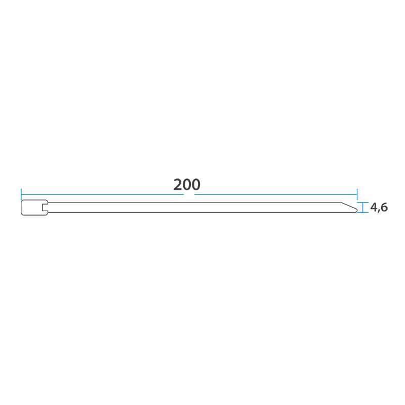 Хомут-стяжка стальная 200x4,6 мм, 50 шт REXANT 07-0208