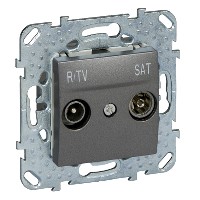 UNICA Розетка телевизионная R-TV/SAT оконечная черная Schneider Electric MGU5.455.12ZD