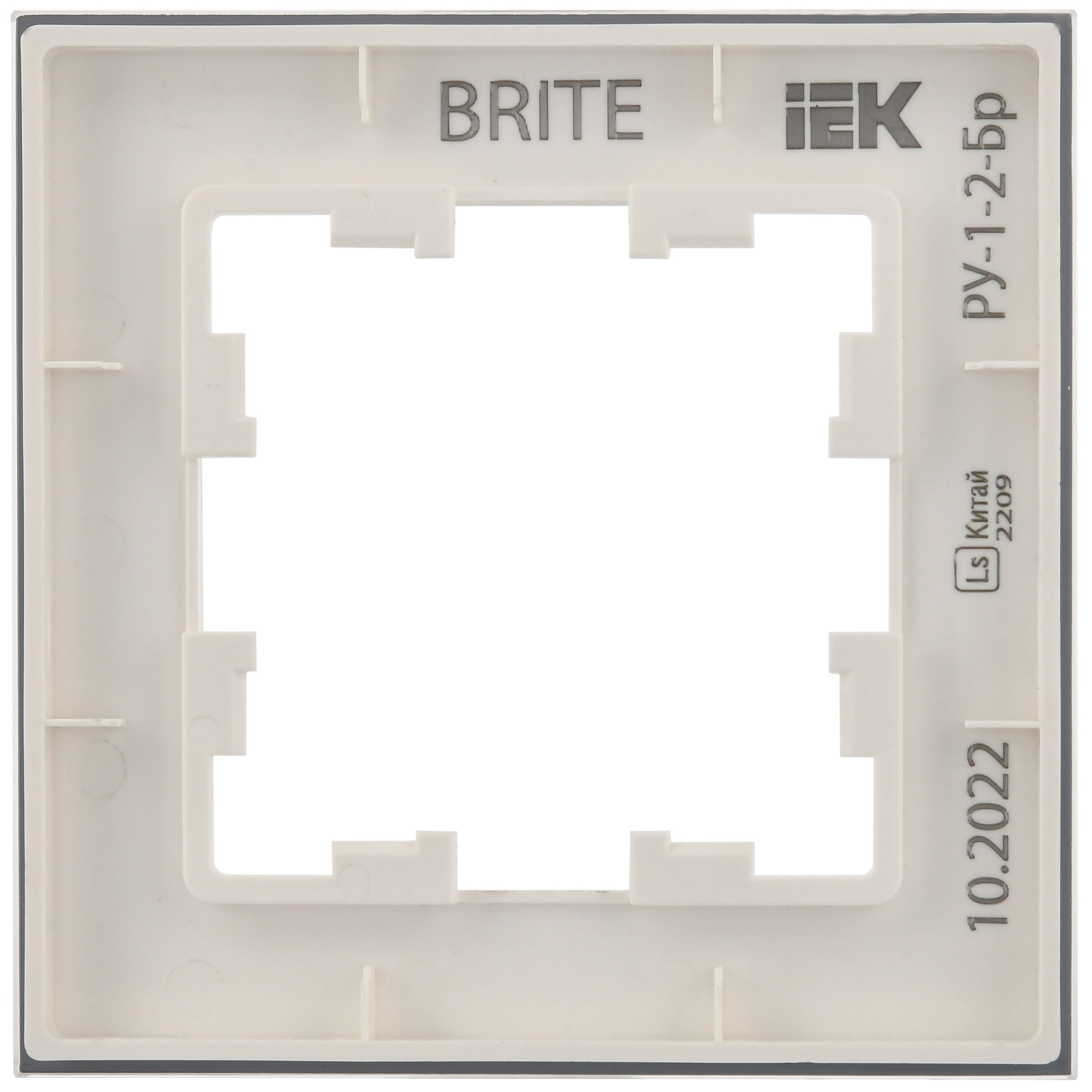 BRITE Рамка 1 пост РУ-1-2-Бр стекло белый матовый IEK BR-M12-G-31-K01