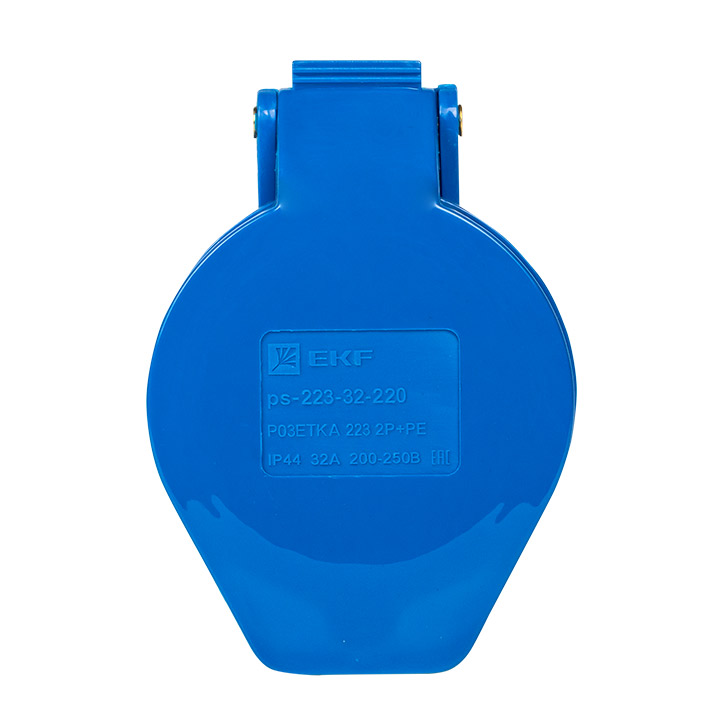Розетка кабельная 32А 2Р+Е IP44 переносная 220В EKF ps-223-32-220