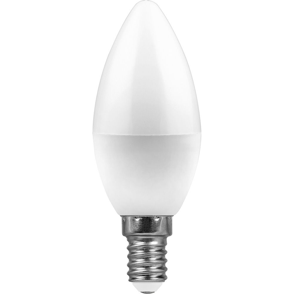 Лампа светодиодная LED 9вт Е14 белый матовая свеча FERON LB-570 25799