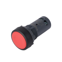 Кнопка SB7 моноблочная 22мм красная с возвратом, пластик, 1НО+1НЗ, IP65 Systeme Electric SB7NA45