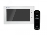 Комплект видеодомофона CVBS 7'' TFT LCD цветной 800х480 встроенный СКУД на 50 карт/брелков Optimus CCTV Leader IK-27B30IR (w+b) В0000020944