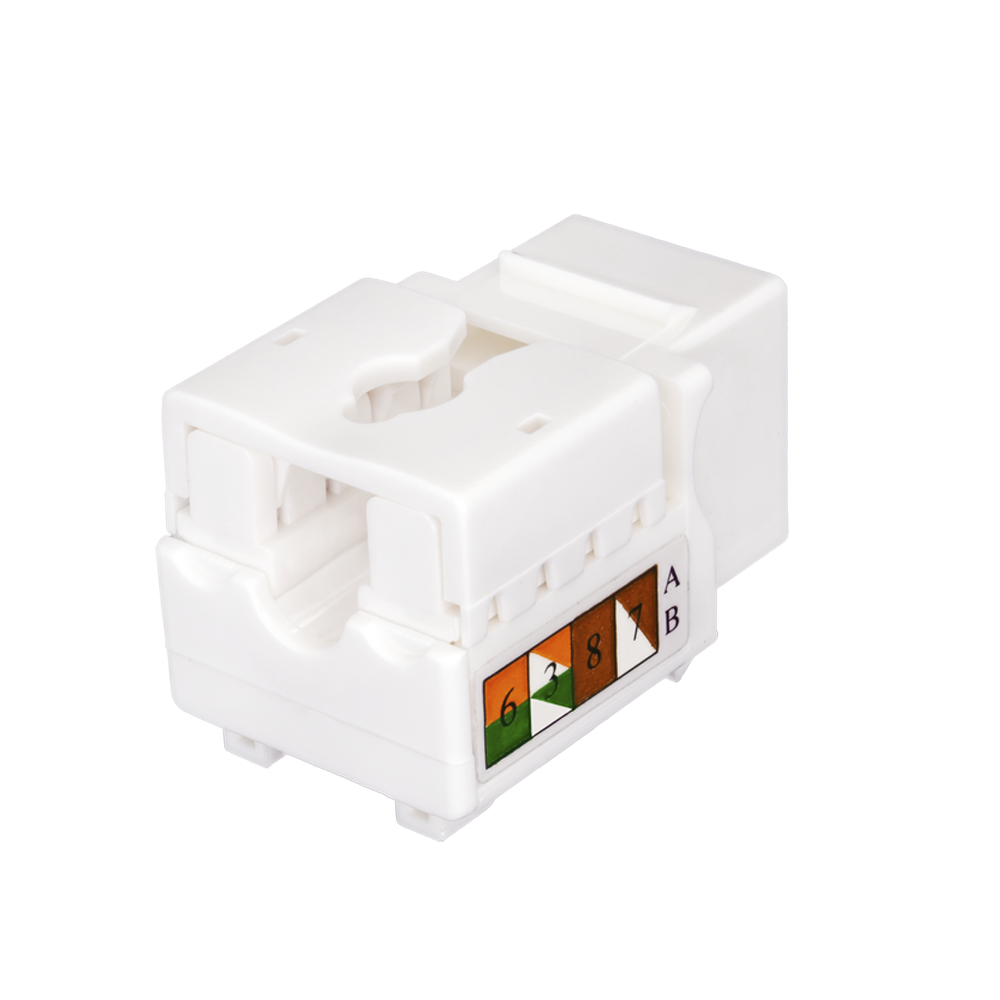 Keystone Jack 8P8C (RJ-45), UTP, Cat.5e. инструментальная заделка, белый SUPRLAN 10-0313