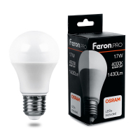 Лампа светодиодная LED 17вт Е27 белый .PRO FERON LB-1017 38039