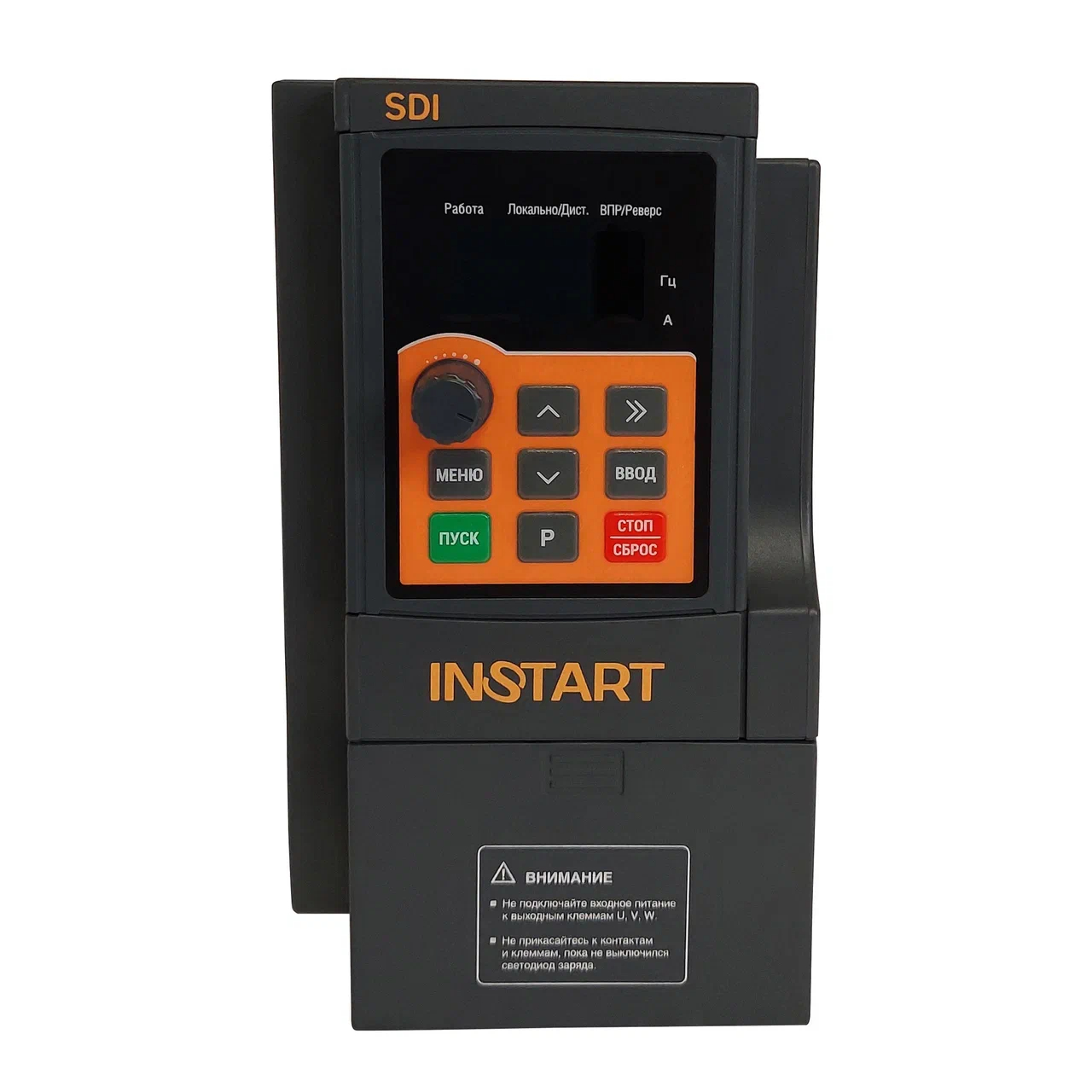 Преобразователь частоты SDI-G1.5-4B 1.5кВт, 3.7А, 3Ф, 380В±15%, 50Гц/60Гц, IP20, с панелью управления Instart 00030600