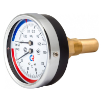 Термоманометр осевой ТМТБ-31Т.2, 0...150С, 0...0,6 МРа 1/2' кл.2.5 РОСМА 00000002301