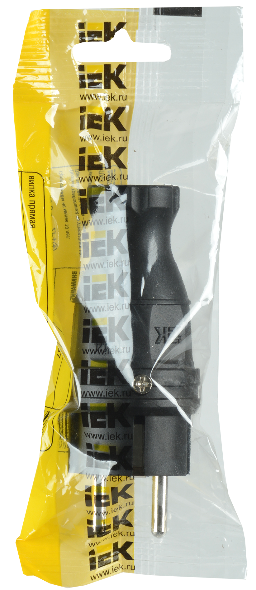 ОМЕГА Вилка прямая каучук 16А 2Р+E IР44 IEK PKR01-016-2-K02