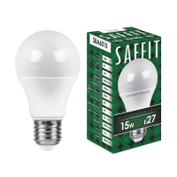 Лампа светодиодная LED 15вт Е27 теплый SAFFIT SBA6015 55010