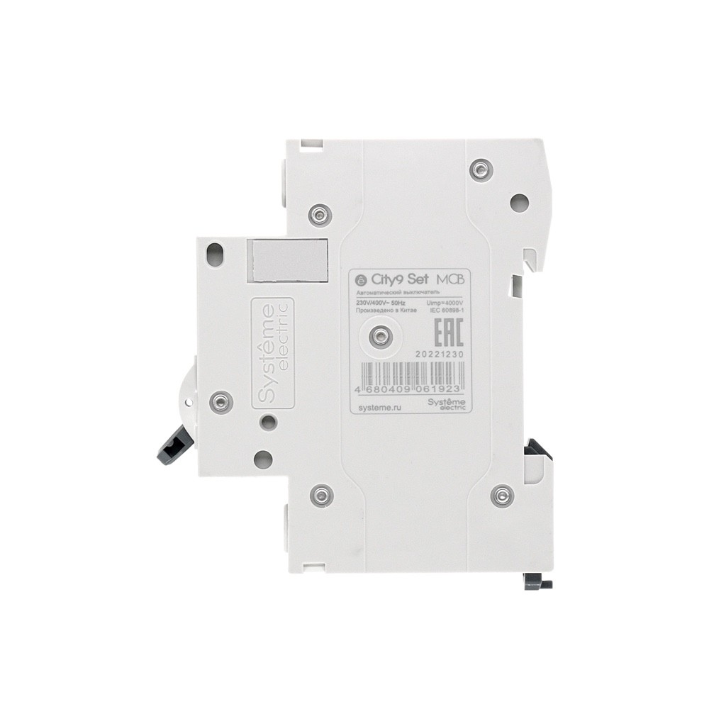 Выключатель автоматический однополюсный 6А С 4.5kA 230В City9 Set Systeme Electric C9F34106