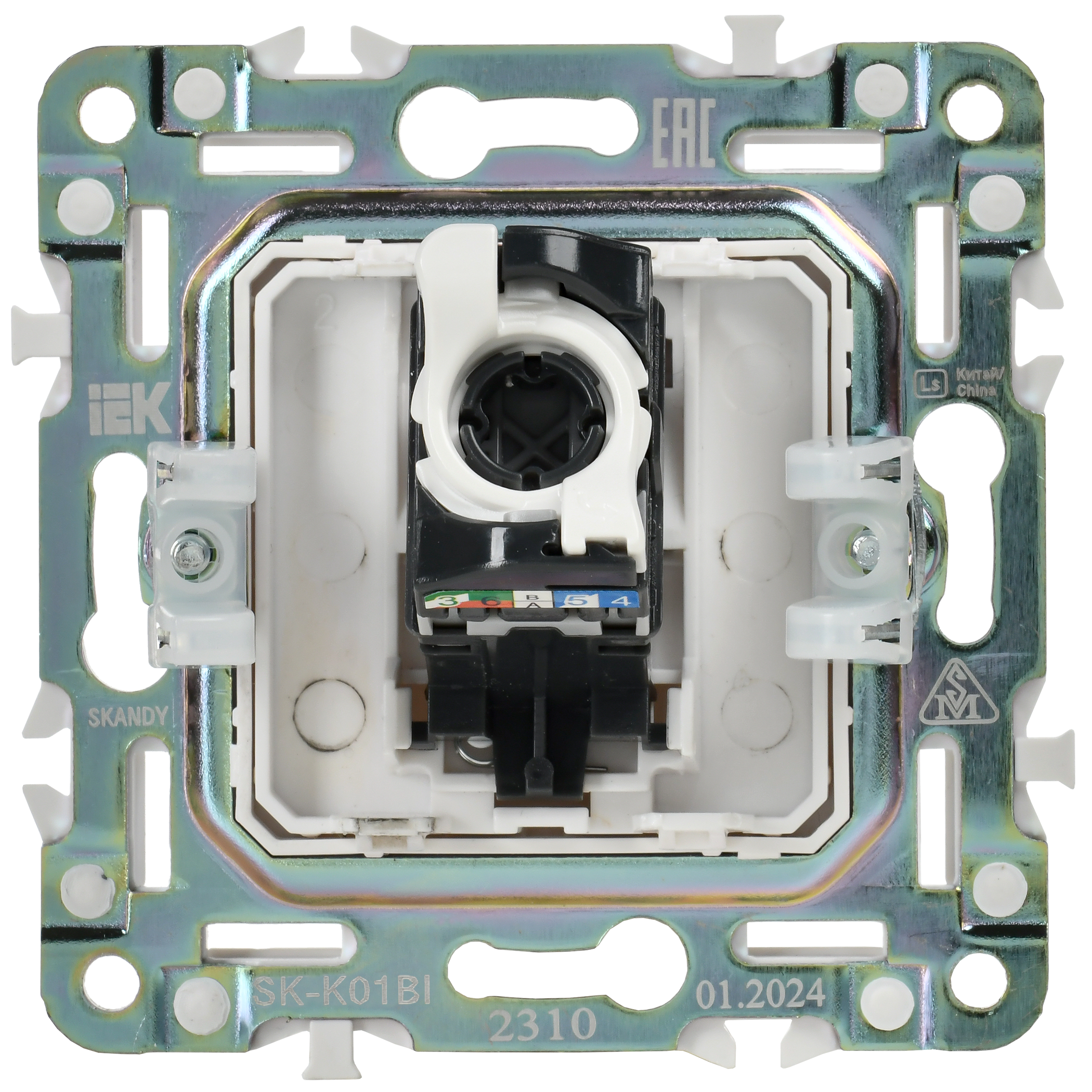 SKANDY Розетка компьютерная RJ45 кат.5E SK-K01Bl черный IEK SK-K10-1-K02