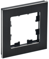 BRITE Рамка 1 пост РУ-1-1-БрЧ металл черный IEK BR-M12-M-K02