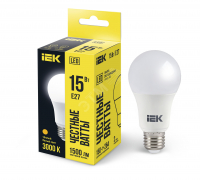 Лампа светодиодная A60 груша 15Вт 230В 3000К E27 IEK LLE-A60-15-230-30-E27