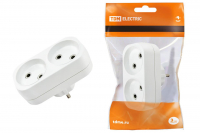 Блок на 2 гнезда 2П без заземления плоский 6А 250B TDM ELECTRIC SQ1806-0025