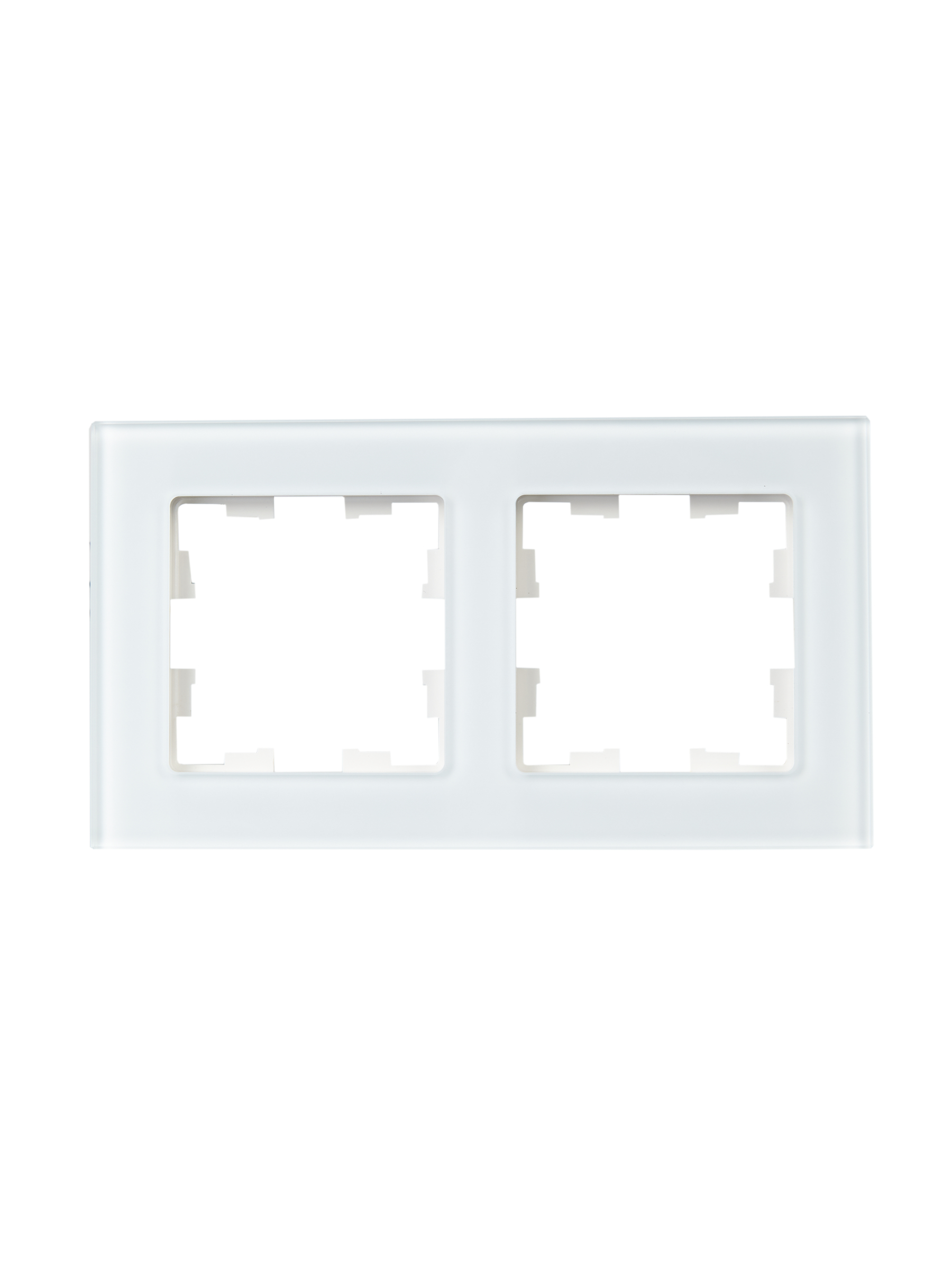 BRITE Рамка 2 поста РУ-2-2-БрБ стекло белый IEK BR-M22-G-K01