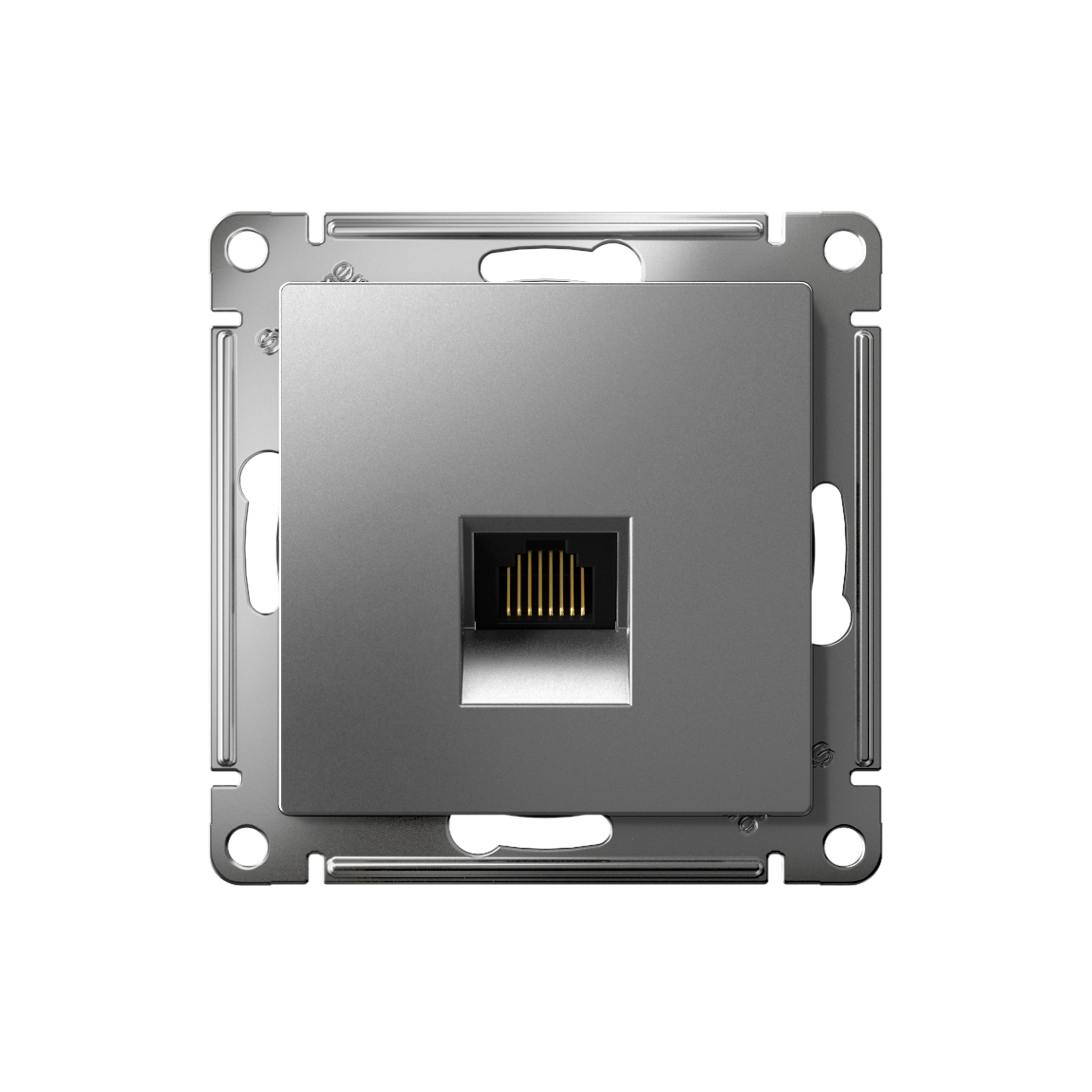Розетка ATLASDESIGN компьютерная RJ45 механизм сталь Systeme Electric ATN000983